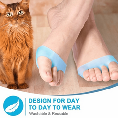 2pcs Soft Silicone Insoles Honeycomb Forefoot Reusable Shoe Cushion
