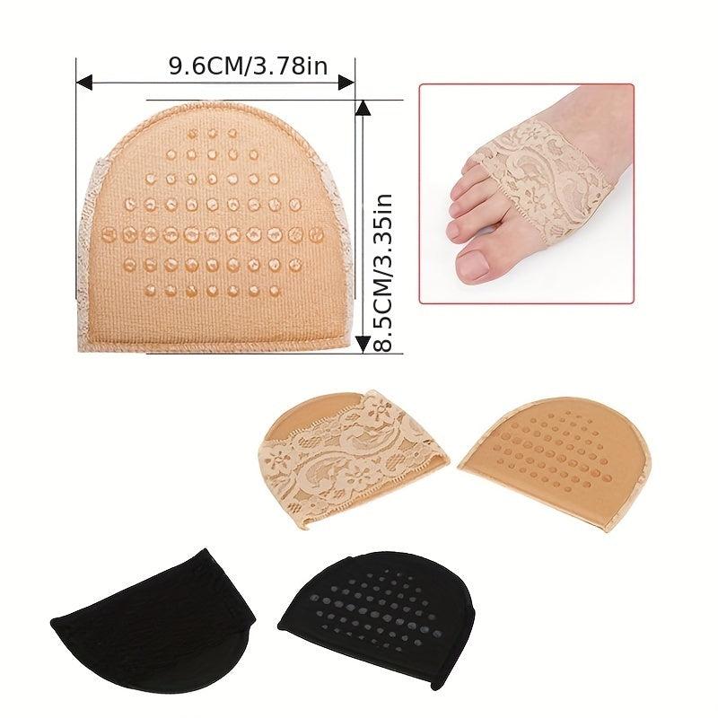 Women's Lace Invisible Forefoot Pads Anti Slip Toe Socks