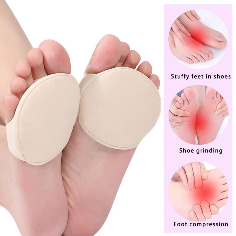 5 Pairs Foot Cushions Honeycomb Fabric Metatarsal Pads Invisible Socks Pads