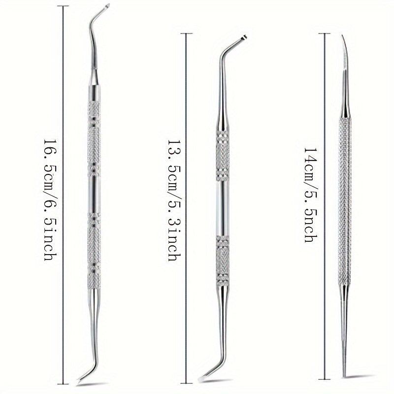 3pcs Stainless Steel Ingrown Toenail Tool Kit Nail Pedicure Tool