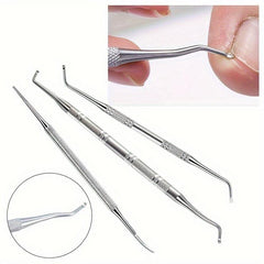 3pcs Stainless Steel Ingrown Toenail Tool Kit Nail Pedicure Tool