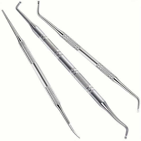 3pcs Stainless Steel Ingrown Toenail Tool Kit Nail Pedicure Tool