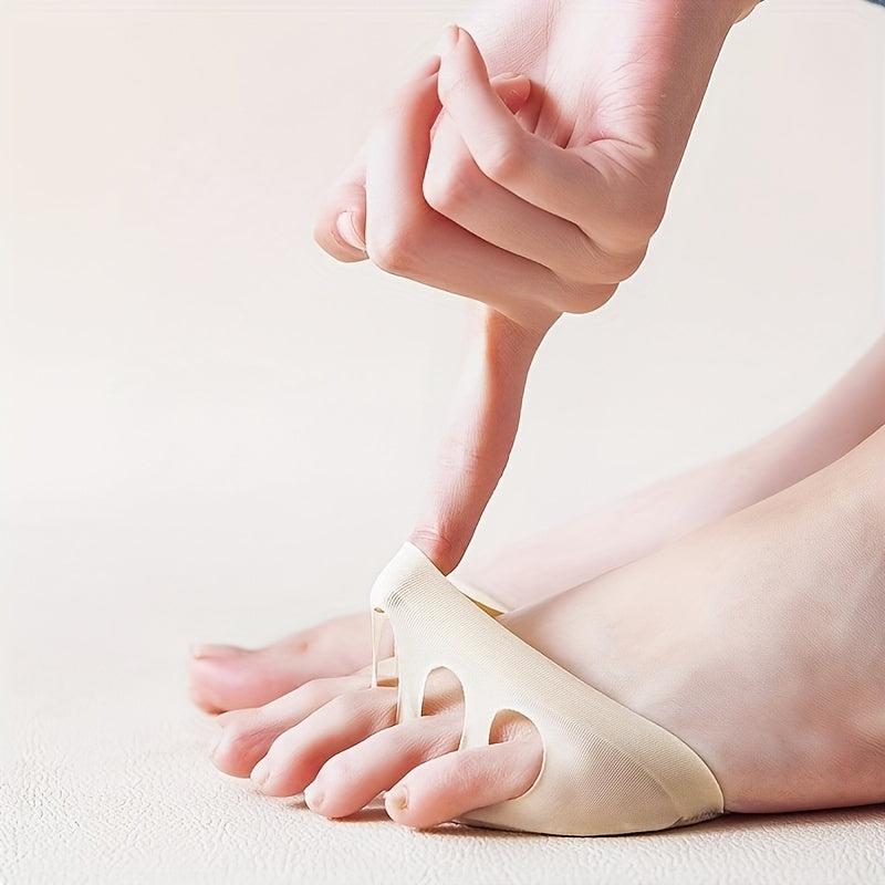 2pcs Women's Five Toe Socks Invisible Sweat Absorption Non-slip Socks