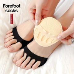 4D Forefoot Pads Toe Socks Half foot Socks For High Heels