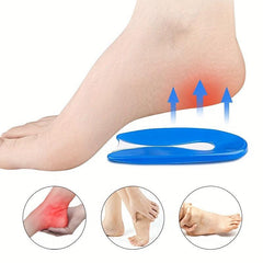 1pair U-shaped Heel Pad Gel Shock-absorbing Insole Anti-slip Self-adhesive