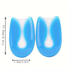 1pair U-shaped Heel Pad Gel Shock-absorbing Insole Anti-slip Self-adhesive