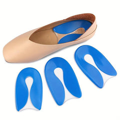 1pair U-shaped Heel Pad Gel Shock-absorbing Insole Anti-slip Self-adhesive