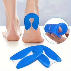 1pair U-shaped Heel Pad Gel Shock-absorbing Insole Anti-slip Self-adhesive