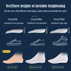 Heightened Insole Men's Women's Invisible Heightening Pad Foot Arch Support