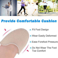 2pair Toe Pads Knitted Fabric Toe Cover for Ballet Dance Pointe Shoes
