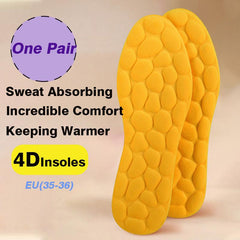 4D Cobblestone Massage Thermal Insoles - Self-Heated & Sweat Absorbing