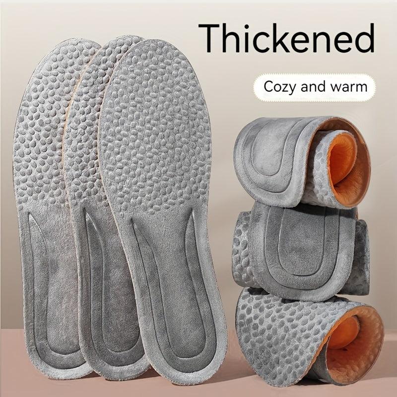 Warm Plush Insoles - Shock Absorption, Cushioned Comfort