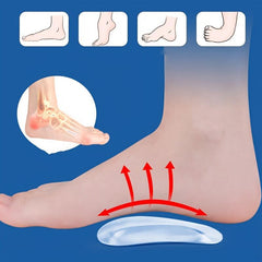 Flat Arch Support Gel Arch Pads - Invisible Shock Absorbing Half Pads