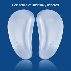 Flat Arch Support Gel Arch Pads - Invisible Shock Absorbing Half Pads