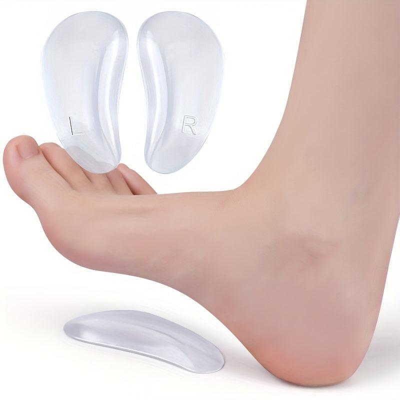 Flat Arch Support Gel Arch Pads - Invisible Shock Absorbing Half Pads
