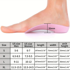 Orthotics Shoe Insoles High Arch Supports Deep Heel Cup Inserts
