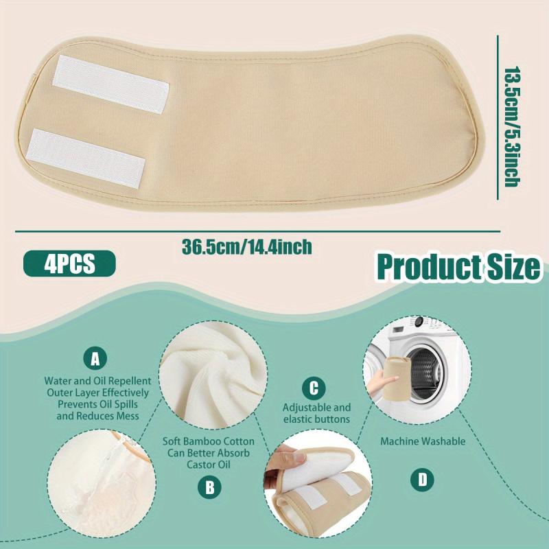 4pcs Reusable Bamboo Velvet Ankle Packs Soft Cozy Leak Proof