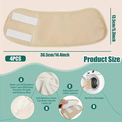 4pcs Reusable Bamboo Velvet Ankle Packs Soft Cozy Leak Proof