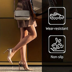 4pcs Shoe Sole Protector Non-Slip Self-Adhesive Silicone Grip Pad