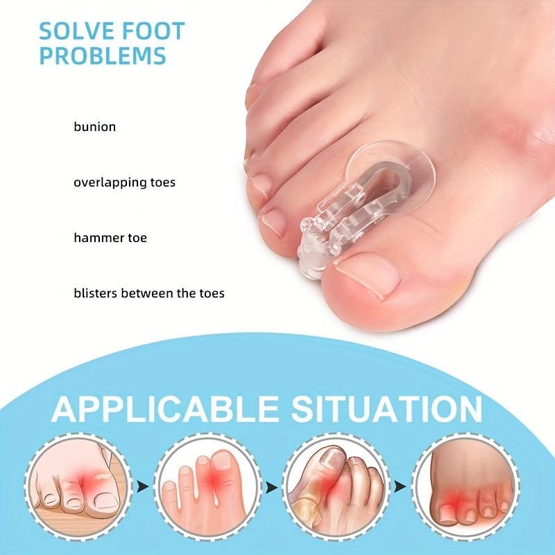 2pcs Toe Separators Silicone Toe Spacers For Overlapping Toes