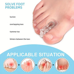 2pcs Toe Separators Silicone Toe Spacers For Overlapping Toes