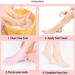 Silicone Moisturizing Socks Foot Cover Anti Cracked Feet Bath Pedicure Socks