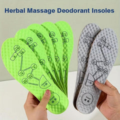 Unisex Herbal Massage Sport Insoles Sweat Absorbing Cushion Arch Support Pads