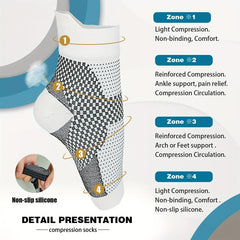 Compression Stockings Men Women Soft Ankle Sleeves