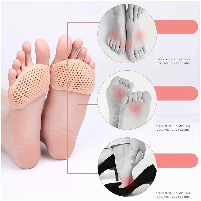 Honeycomb Silicone Foot Pads for High Heels - Anti-Slip Forefoot Pad