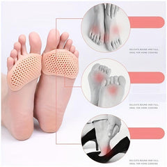 Honeycomb Silicone Foot Pads for High Heels - Anti-Slip Forefoot Pad
