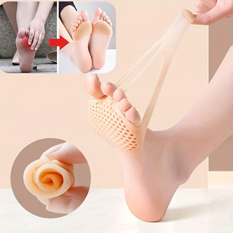 Honeycomb Silicone Foot Pads for High Heels - Anti-Slip Forefoot Pad