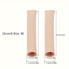2pcs Toe Sleeve Protectors Soft Toe Separators Foot Care Tool