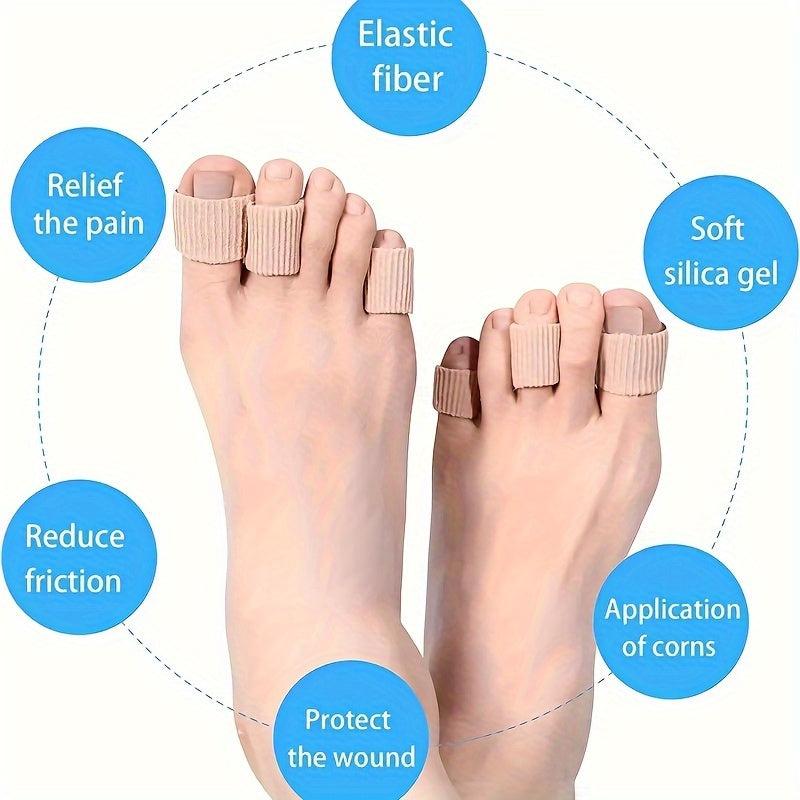2pcs Toe Sleeve Protectors Soft Toe Separators Foot Care Tool