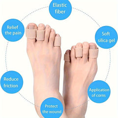 2pcs Toe Sleeve Protectors Soft Toe Separators Foot Care Tool