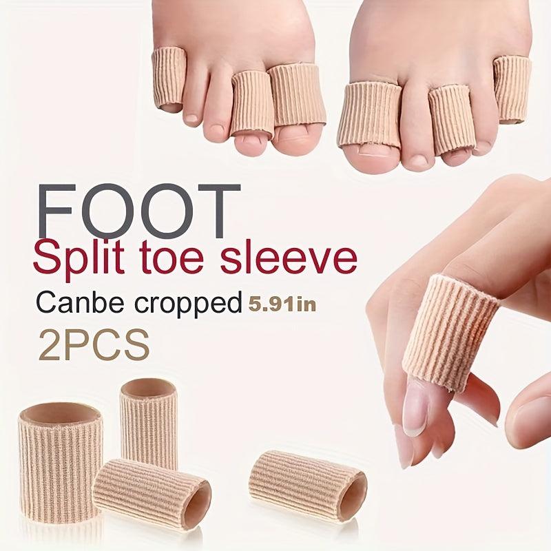 2pcs Toe Sleeve Protectors Soft Toe Separators Foot Care Tool