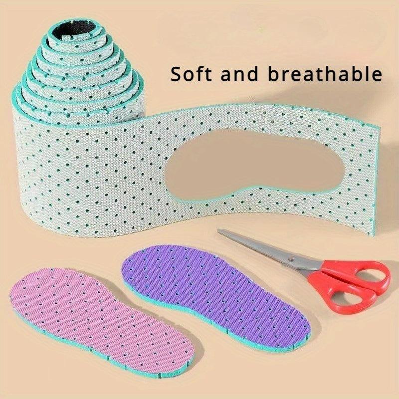 3pcs Cuttable Sweat Absorbent Insoles Soft & Comfortable