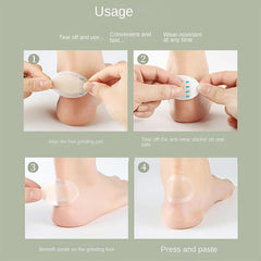 10pcs Half Size Invisible Gel Heel Stickers for Women's Shoes