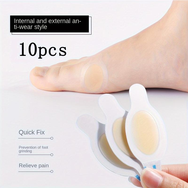 10pcs Half Size Invisible Gel Heel Stickers for Women's Shoes