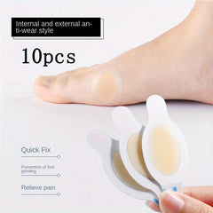 10pcs Half Size Invisible Gel Heel Stickers for Women's Shoes