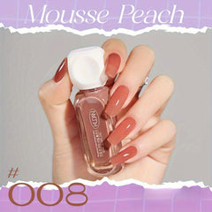 Kuda 10ml Nail Polish Peach Mousse Quick Dry No Odor Solid Manicure Nail Care