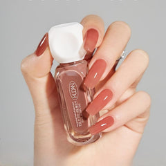 Kuda 10ml Nail Polish Peach Mousse Quick Dry No Odor Solid Manicure Nail Care