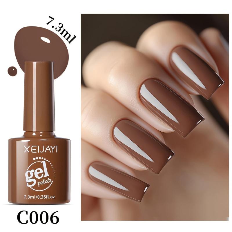 Autumn & Winter Gel Nail Polish Set 9 Colors Soak Off Alcohol Glossy Finish