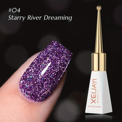 Holographic Gel Nail Polish Diamond Shine UV LED Alcohol - Halloween