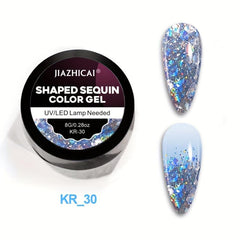 Sequin Gel Nail Polish 8g Formaldehyde & Lead-Free DIY Manicures Long Lasting