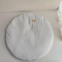 Cotton Bear Plaid Baby Round Mattress Floor Mat