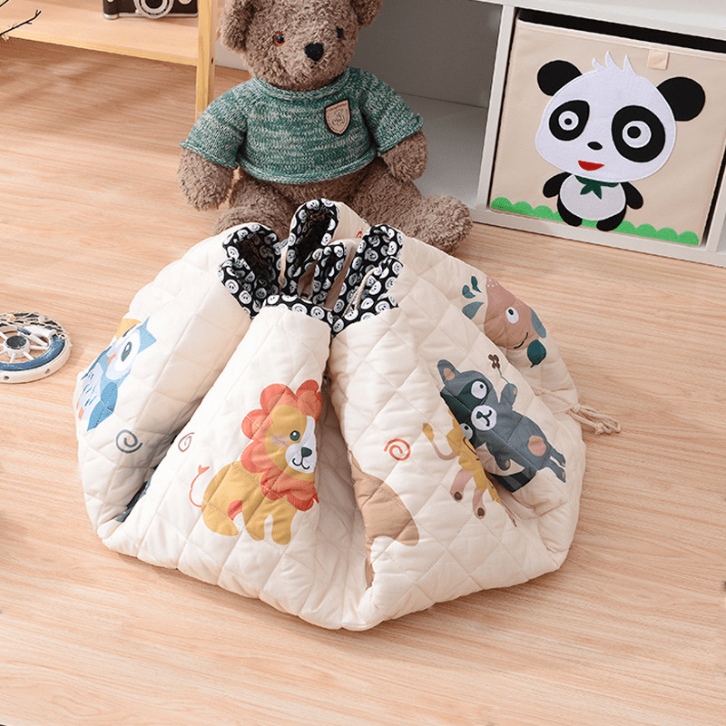 Cartoon Baby Crawling Mat & Toy Storage Mat