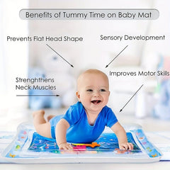 Inflatable Tummy Time Water Mat - Baby & Toddler Play Activity Center