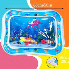 Inflatable Tummy Time Water Mat - Baby & Toddler Play Activity Center