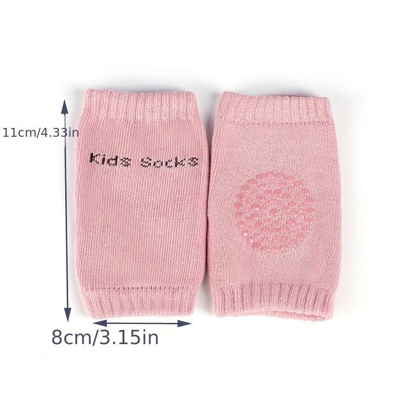 4 Pairs Baby Crawling Knee Pads Non Slip Protective Kneepads