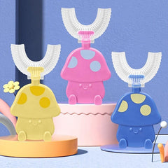 2 Years Kids' U Shaped Toothbrush Silicone for Oral Cleaning